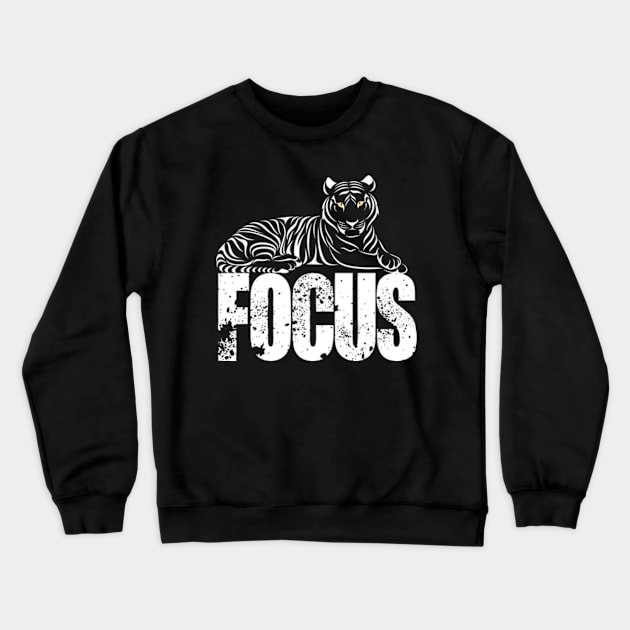 Focus tiger Crewneck Sweatshirt by Mayathebeezzz